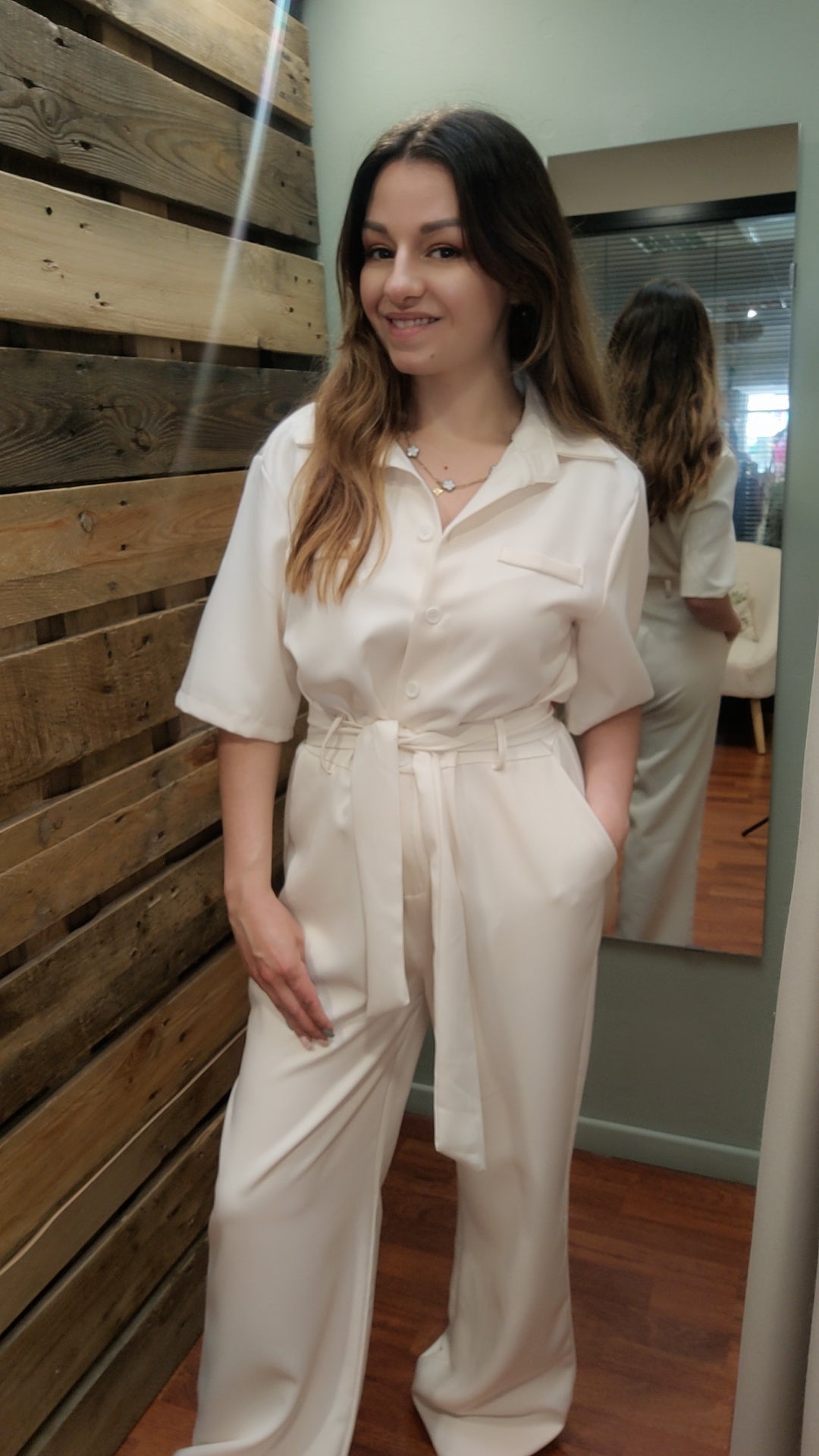 Combinaison officier vert d'eau ou beige