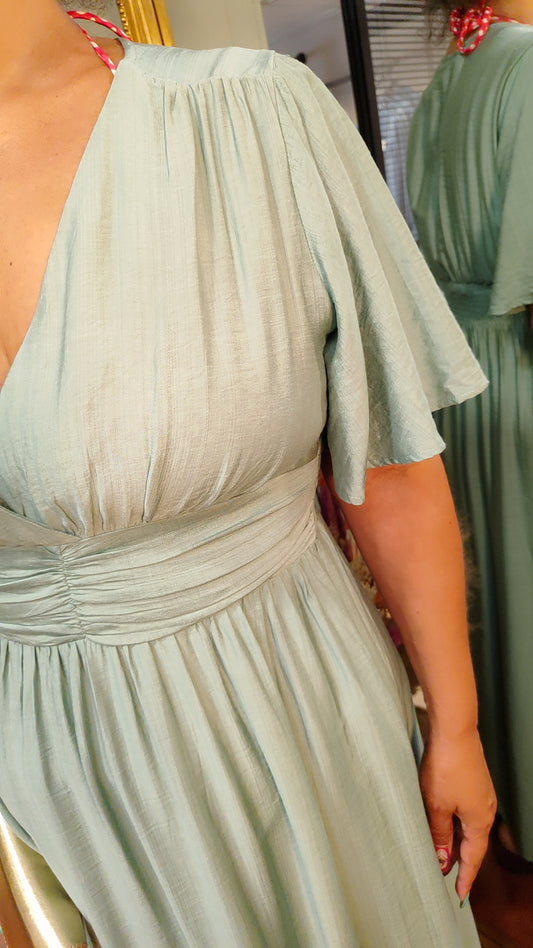 Robe de cérémonie Maelle sauge