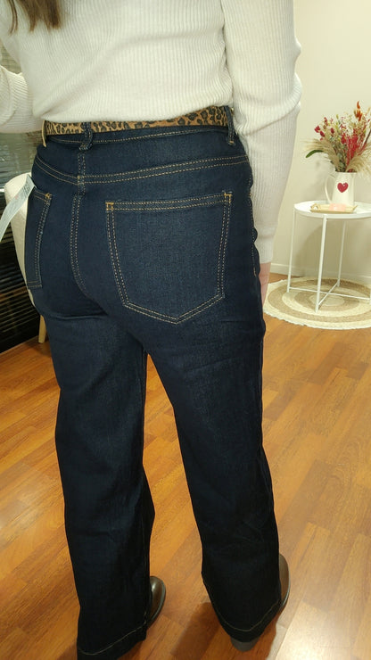 Jean wide leg brut