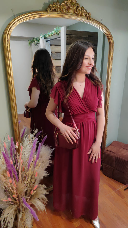 Robe cérémonie Audrey bordeaux