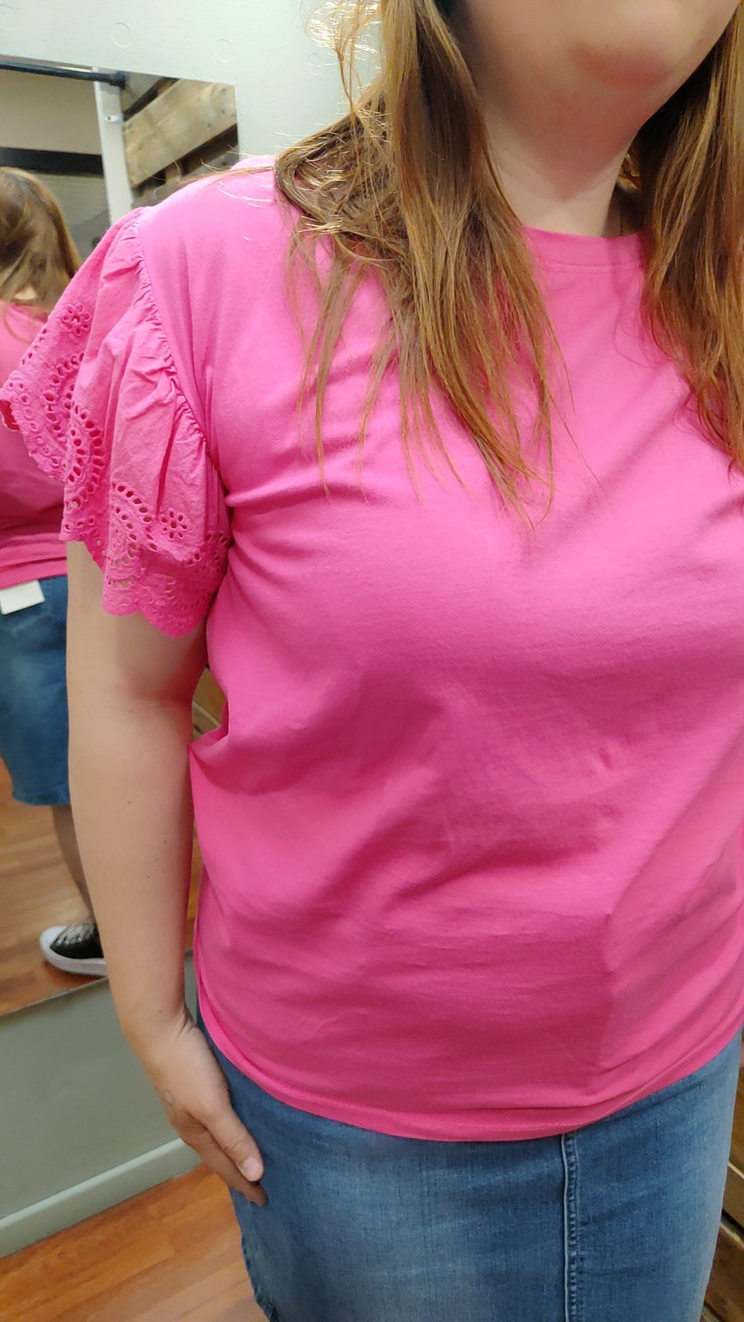 Top manches broderie anglaise