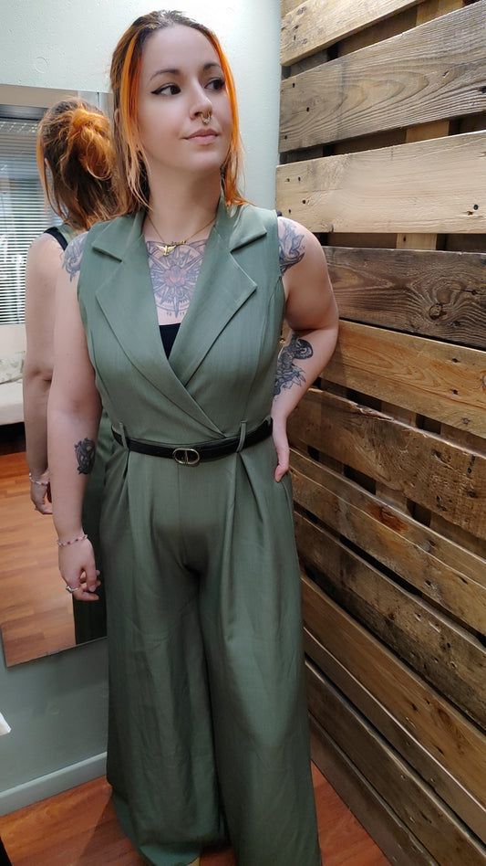 Combi kaki avec ceinture