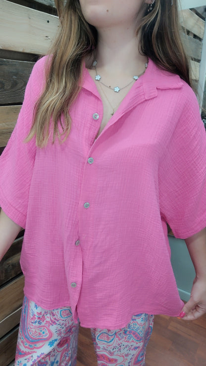 Chemisette gaze de coton oversize
