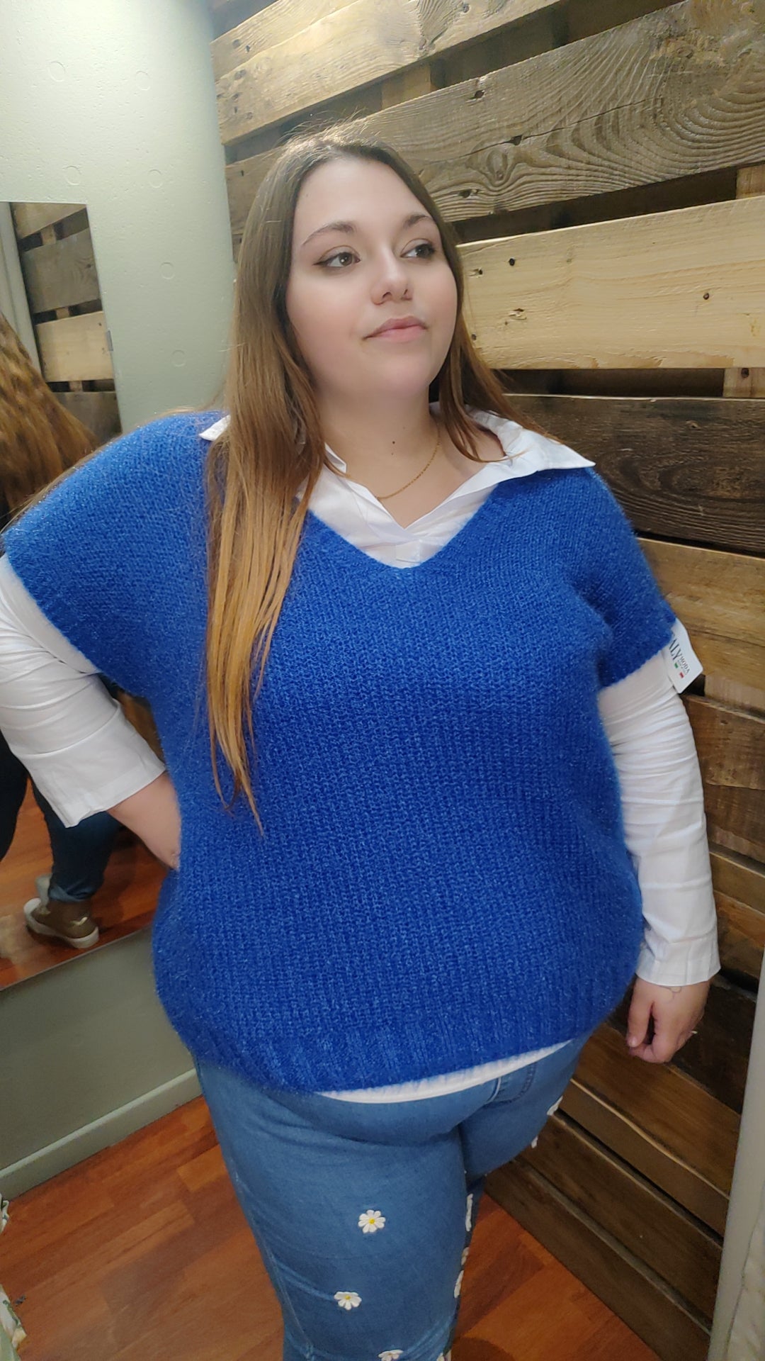 Pull sans manches brillant