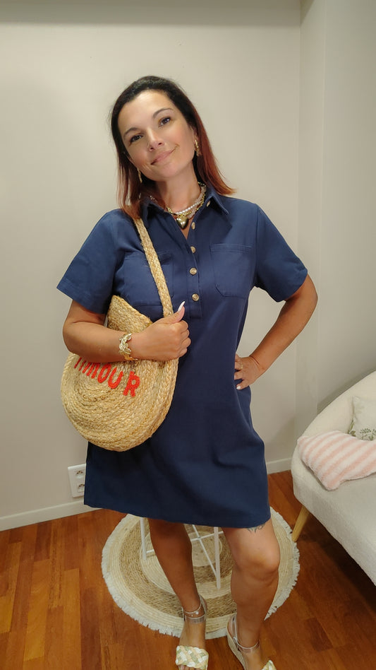 Robe jean Lou marine