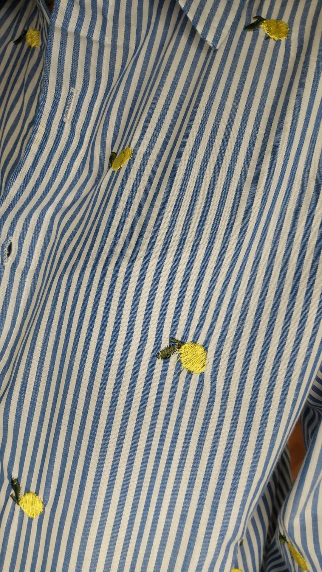 Chemise rayée avec citron