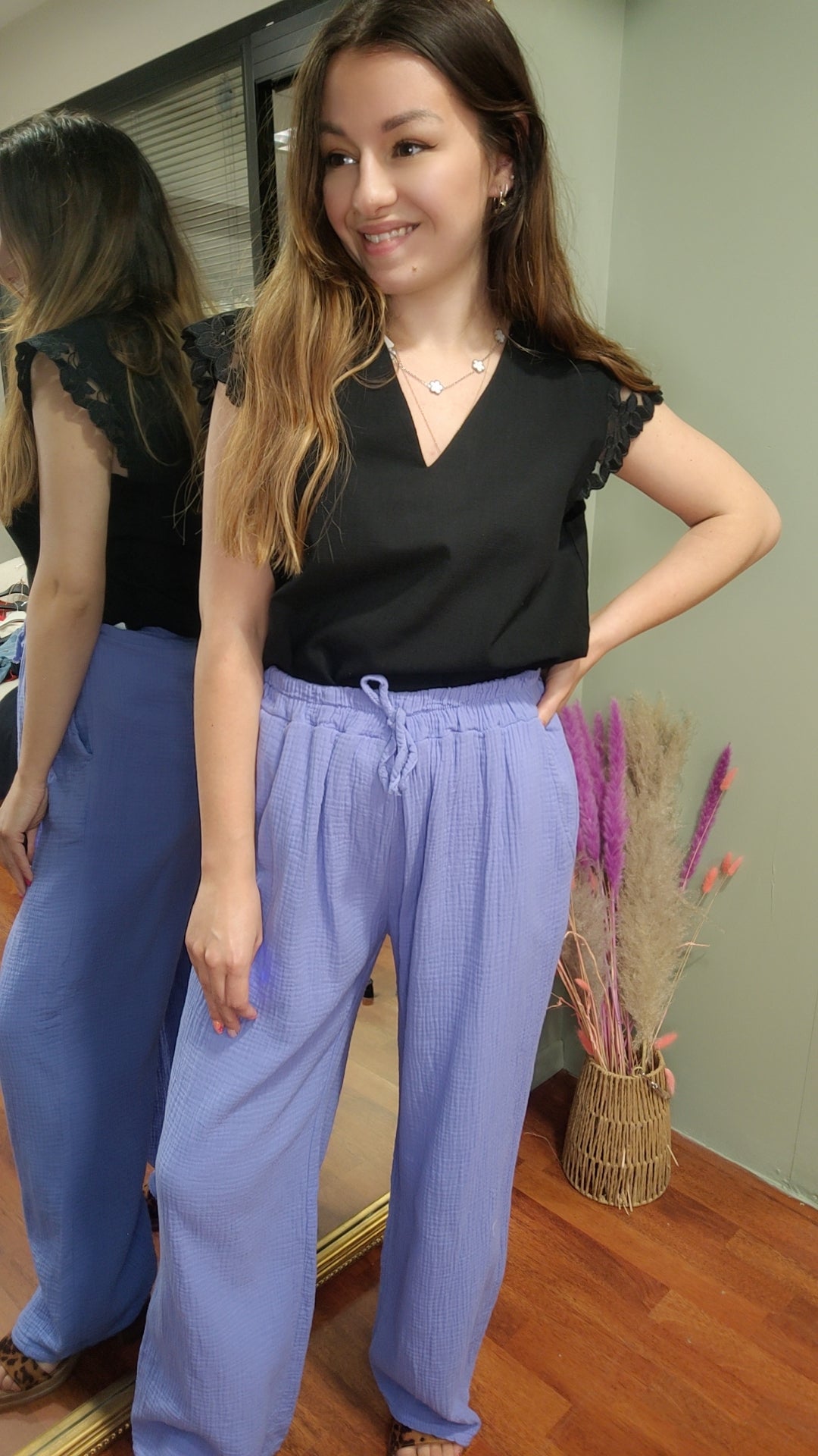 Pantalon gaze de coton (différents coloris)