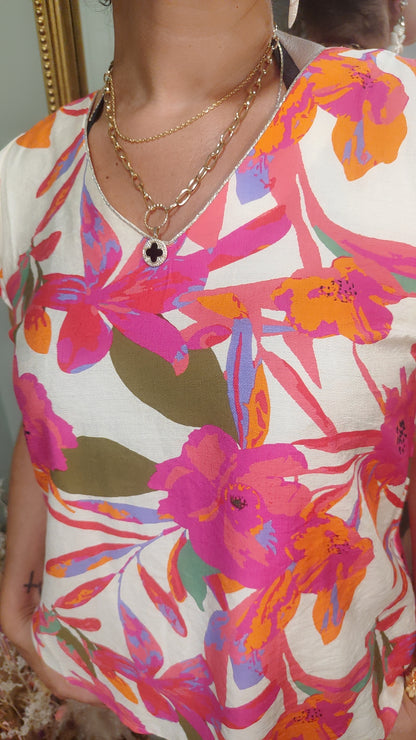 Top fleuri Charlotte