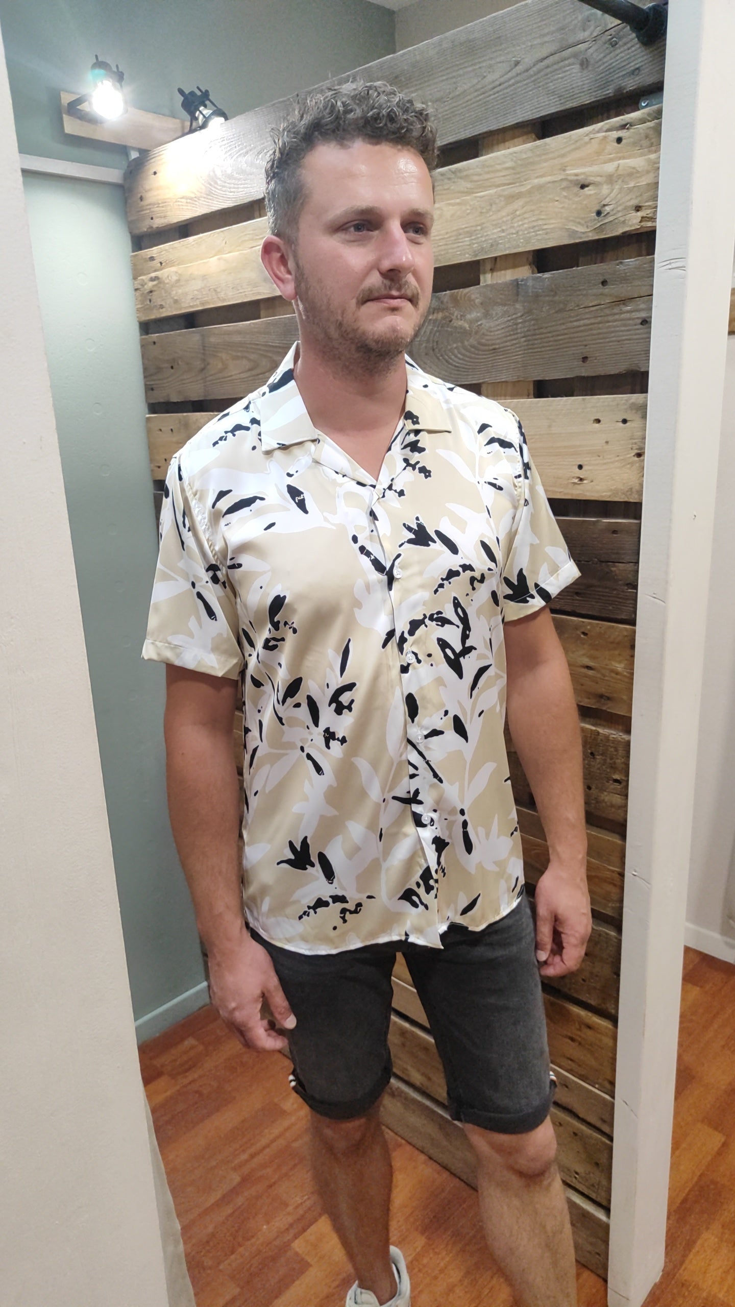 Chemisette satinée imprimée