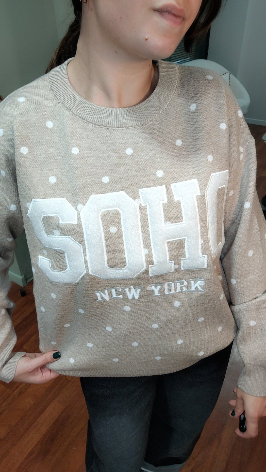 Pull chaud Soho beige