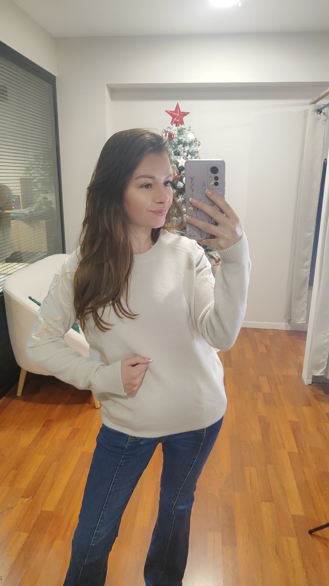 Pull doux détails épaules (beige ou noir)