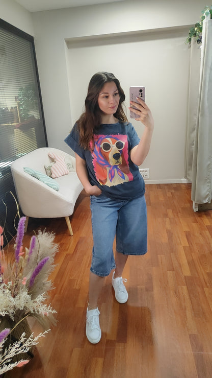 T-shirt gris beagle