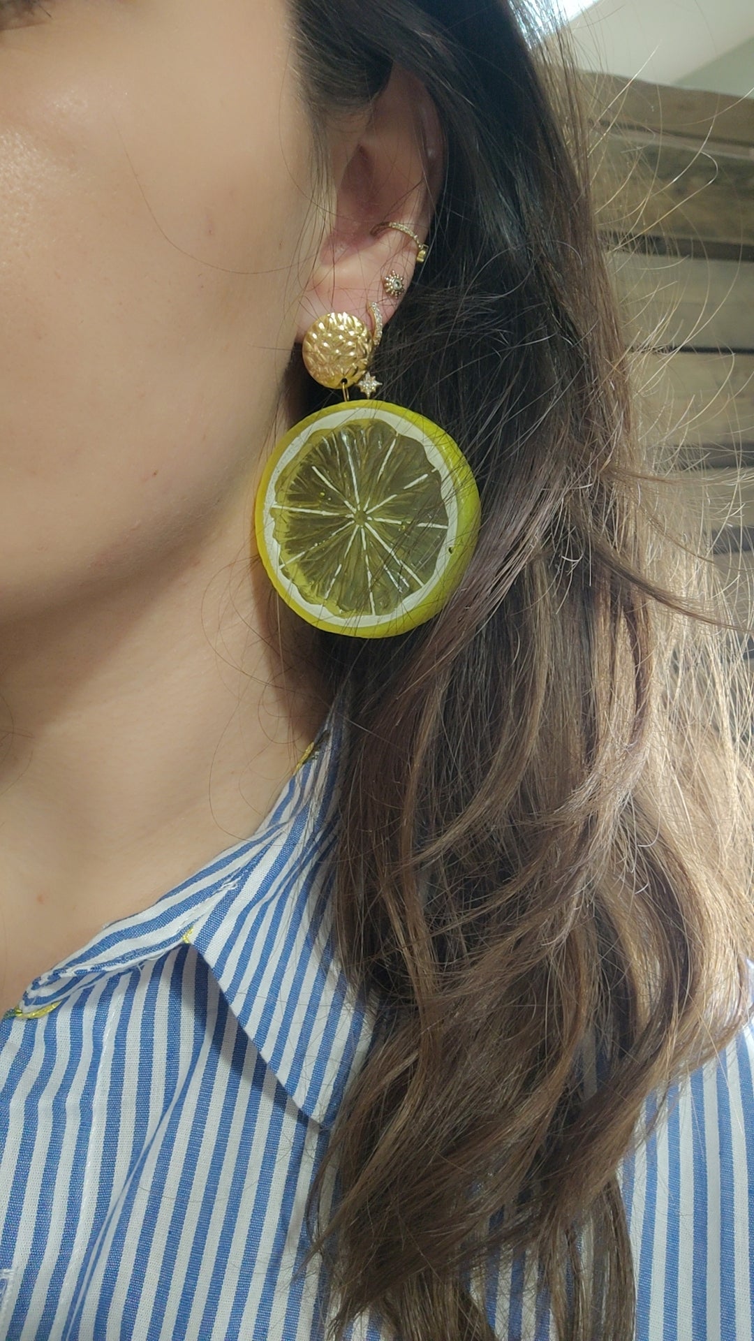 Boucles d'oreilles citron