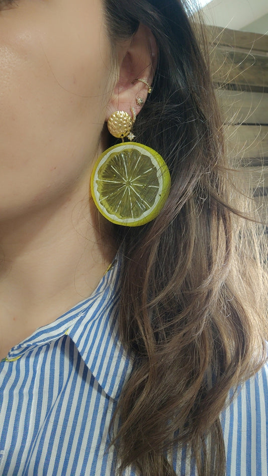 Boucles d'oreilles citron