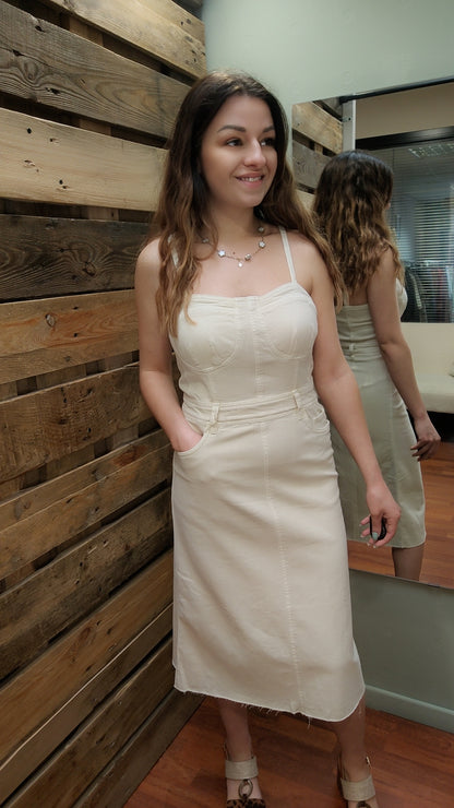 Robe jean écru