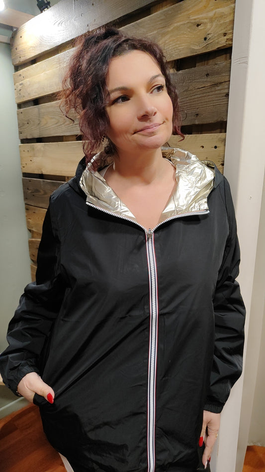 Parka réversible noire ou olive