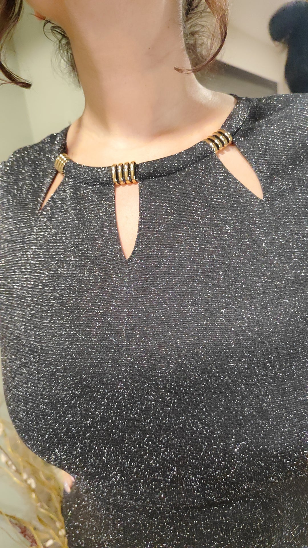 Robe moulante noir paillette