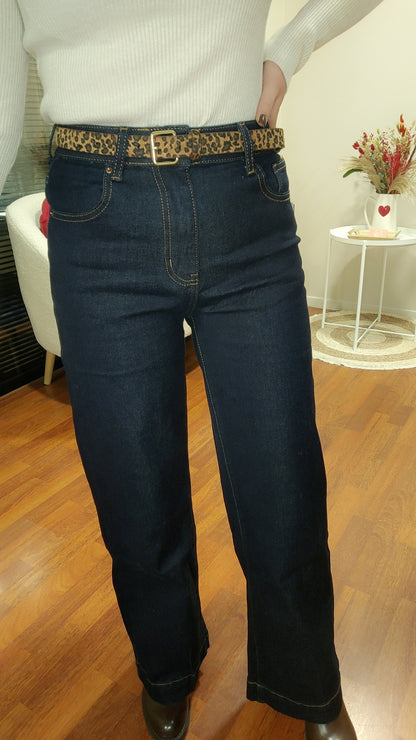 Jean wide leg brut