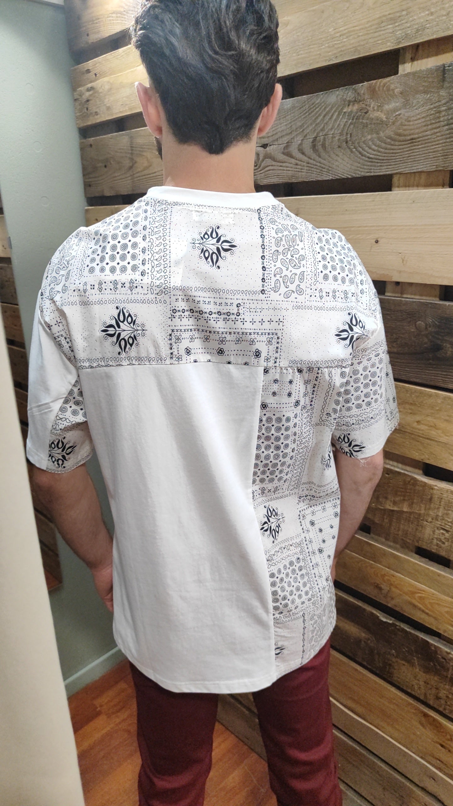 T-shirt oversize blanc bandana