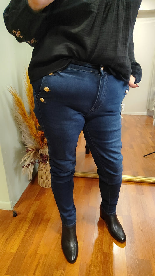 Jean skinny boutons