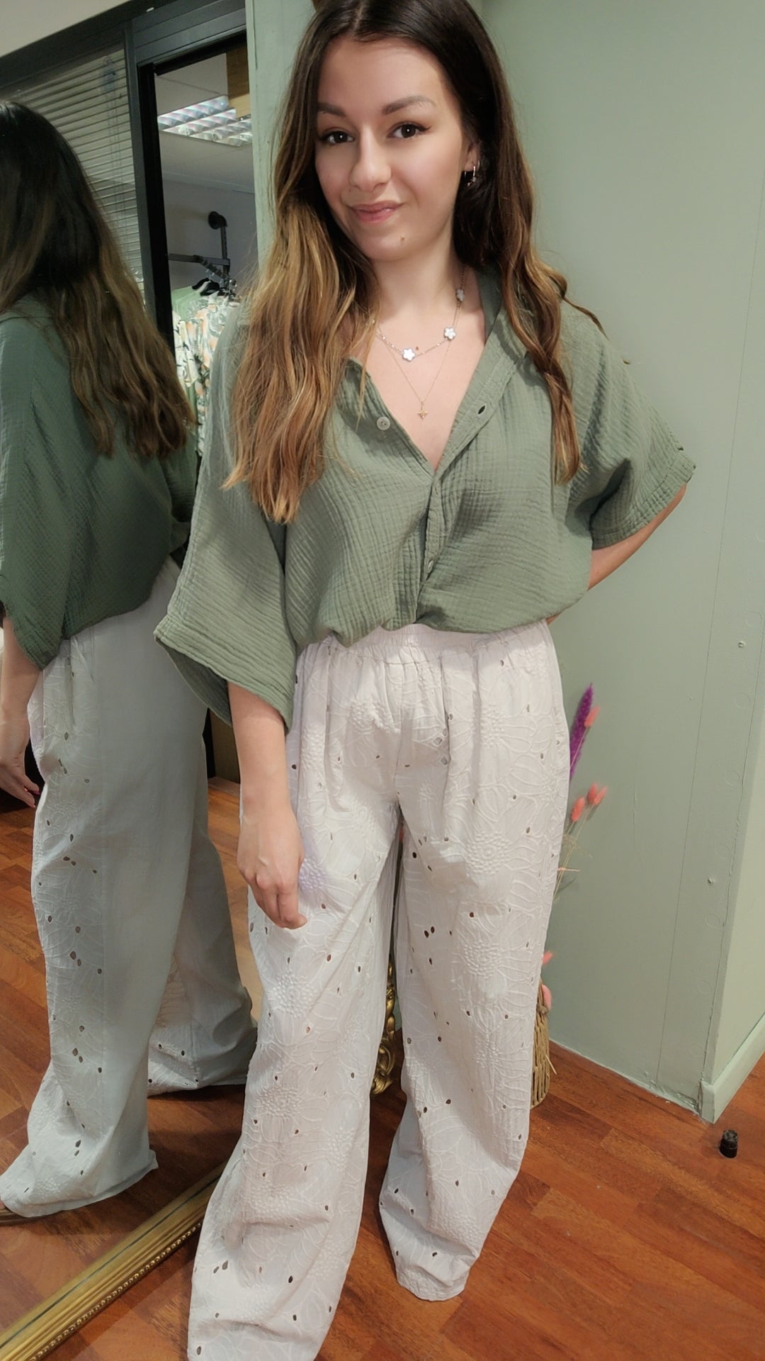 Chemisette gaze de coton oversize