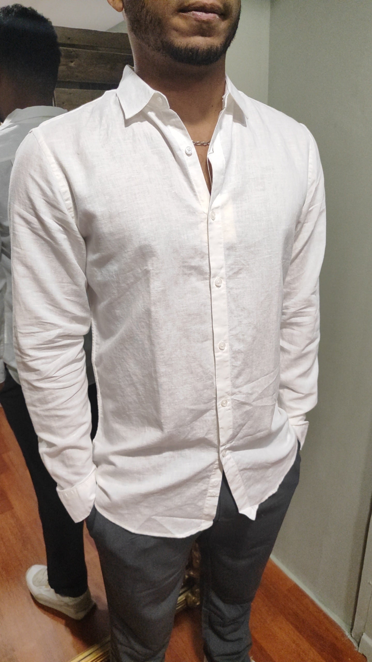 Chemise 100% lin blanche