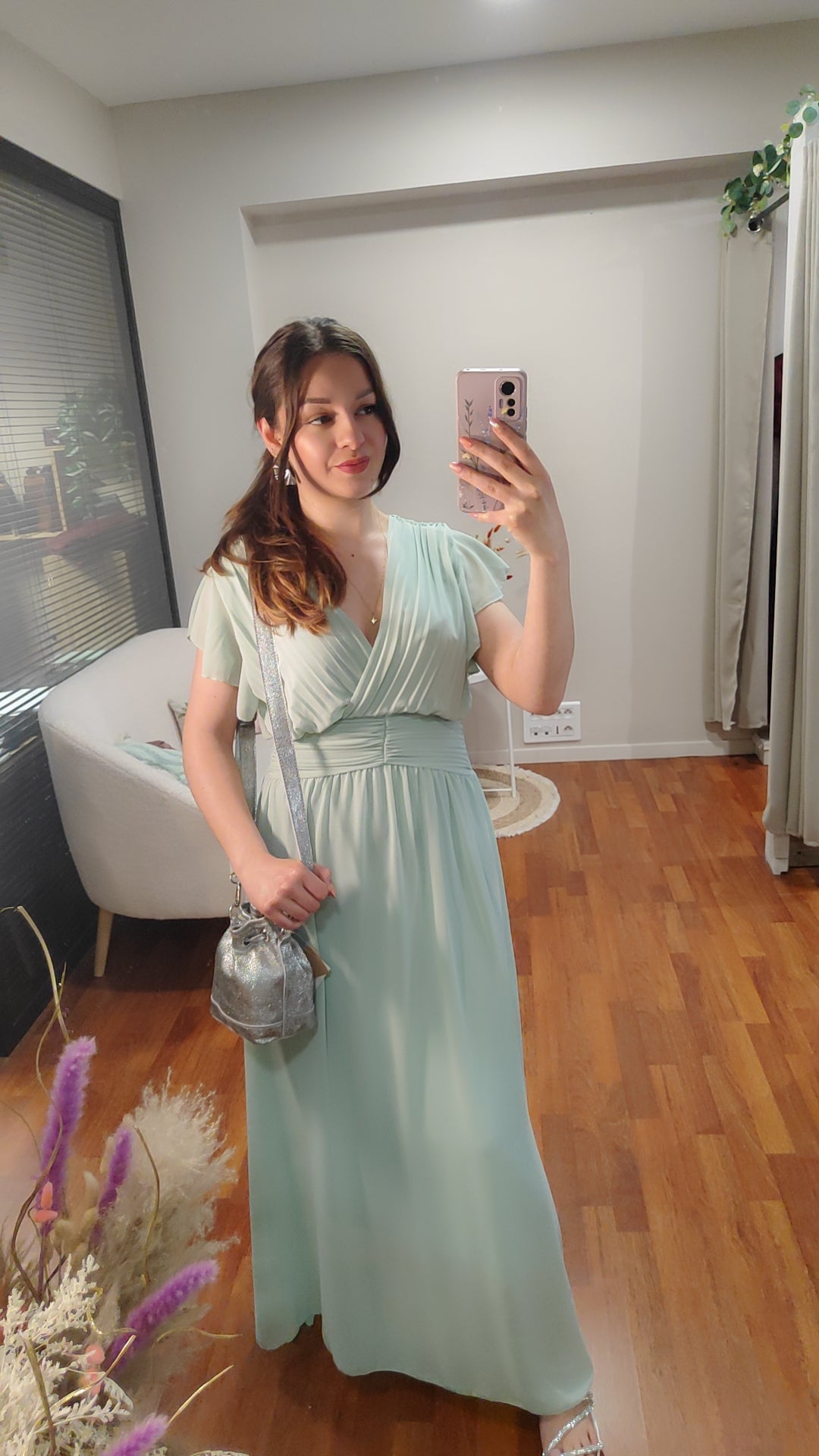 Robe cérémonie Audrey sauge