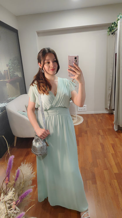 Robe cérémonie Audrey sauge