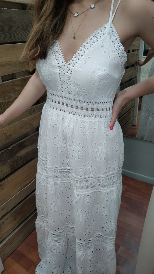 Robe longue bohème blanche