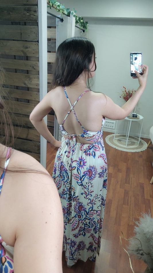 Robe motifs dos nu