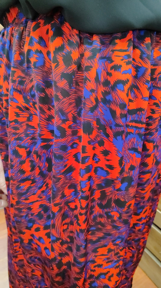 Jupe imprimé rouge/violet