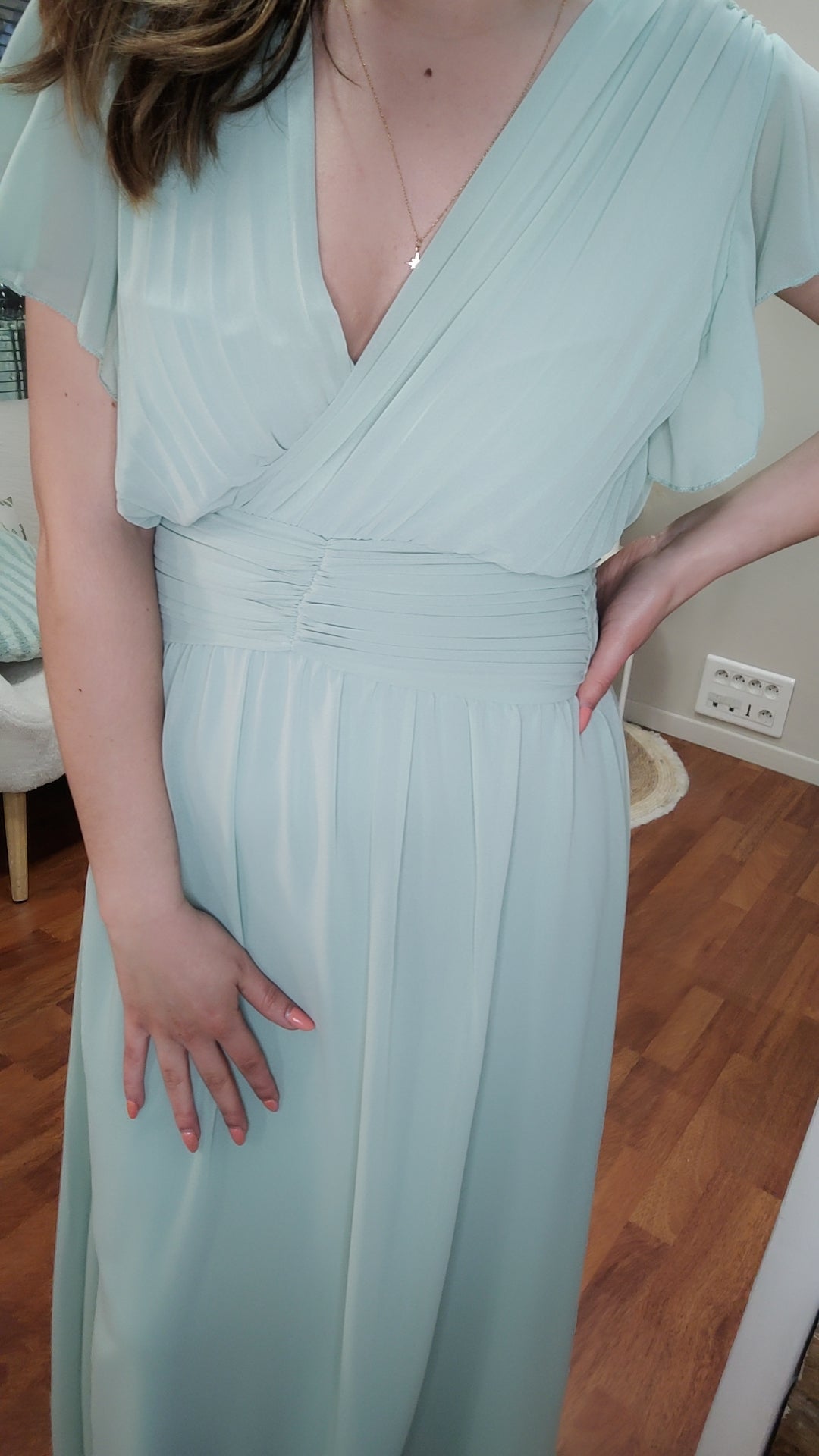 Robe cérémonie Audrey sauge