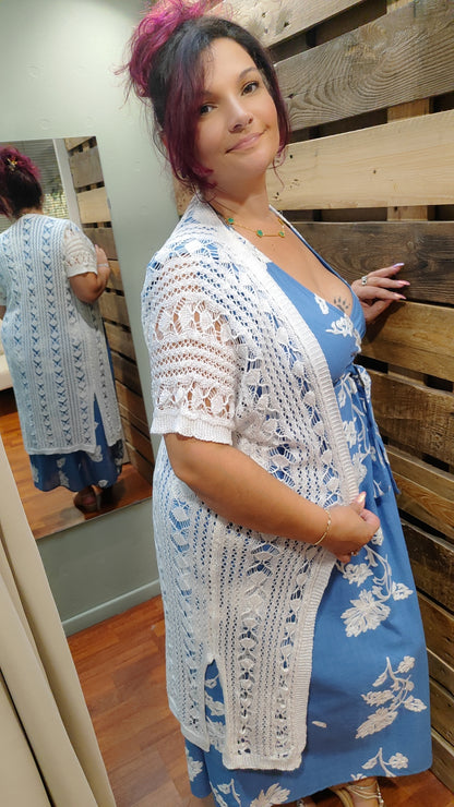 Gilet long crochet