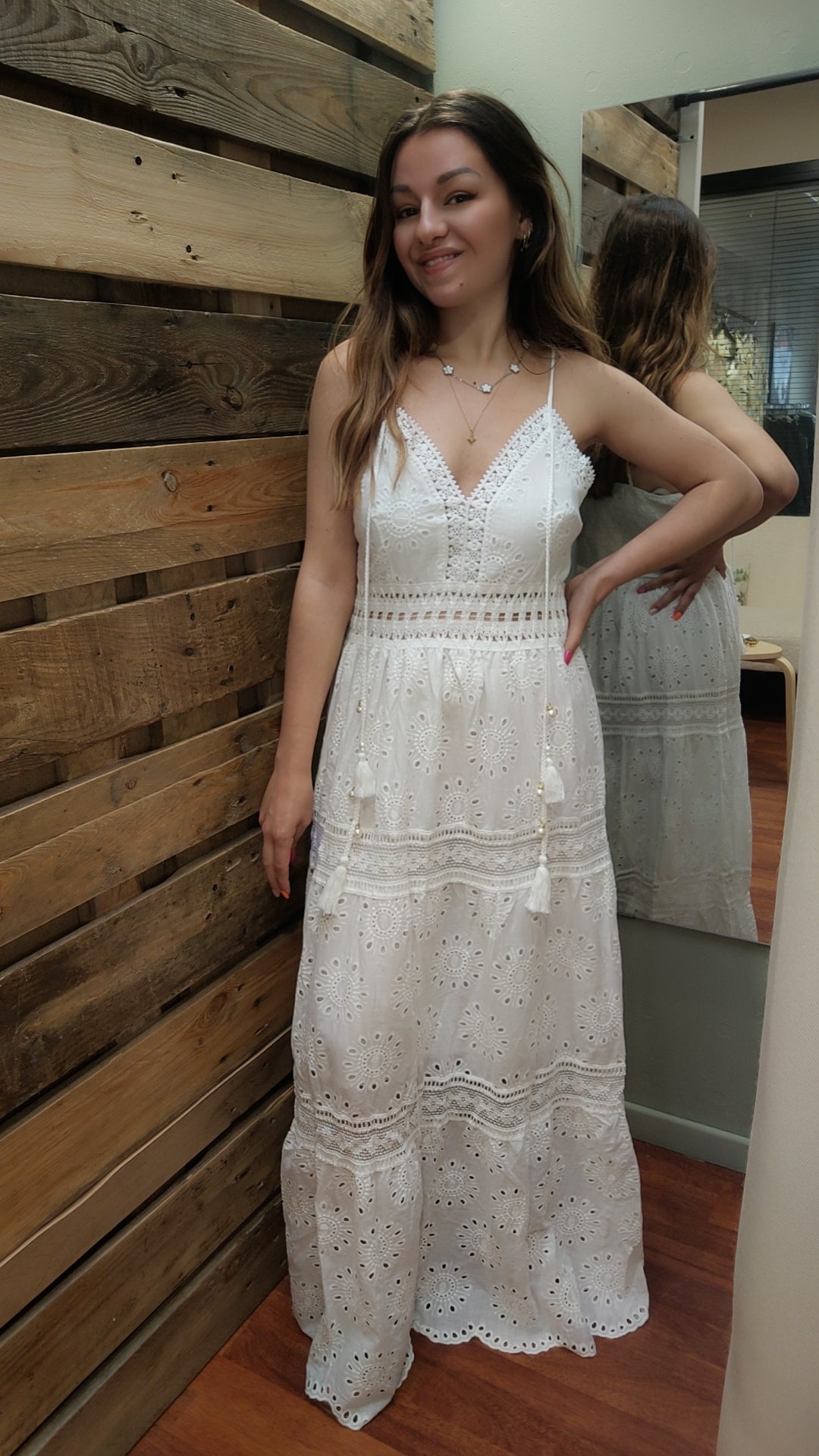 Robe longue bohème blanche