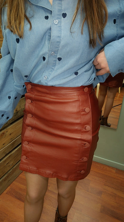 Jupe simili rouille