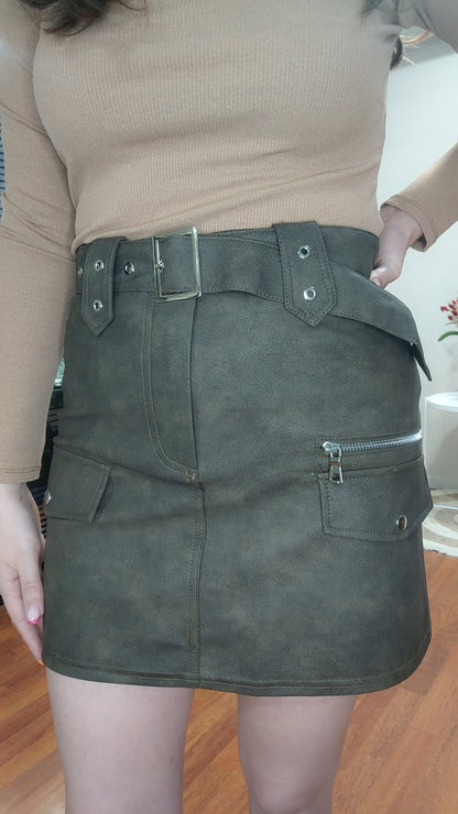 Jupe motard choco