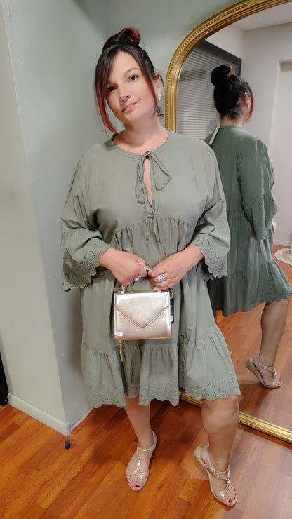 Robe bohème kaki