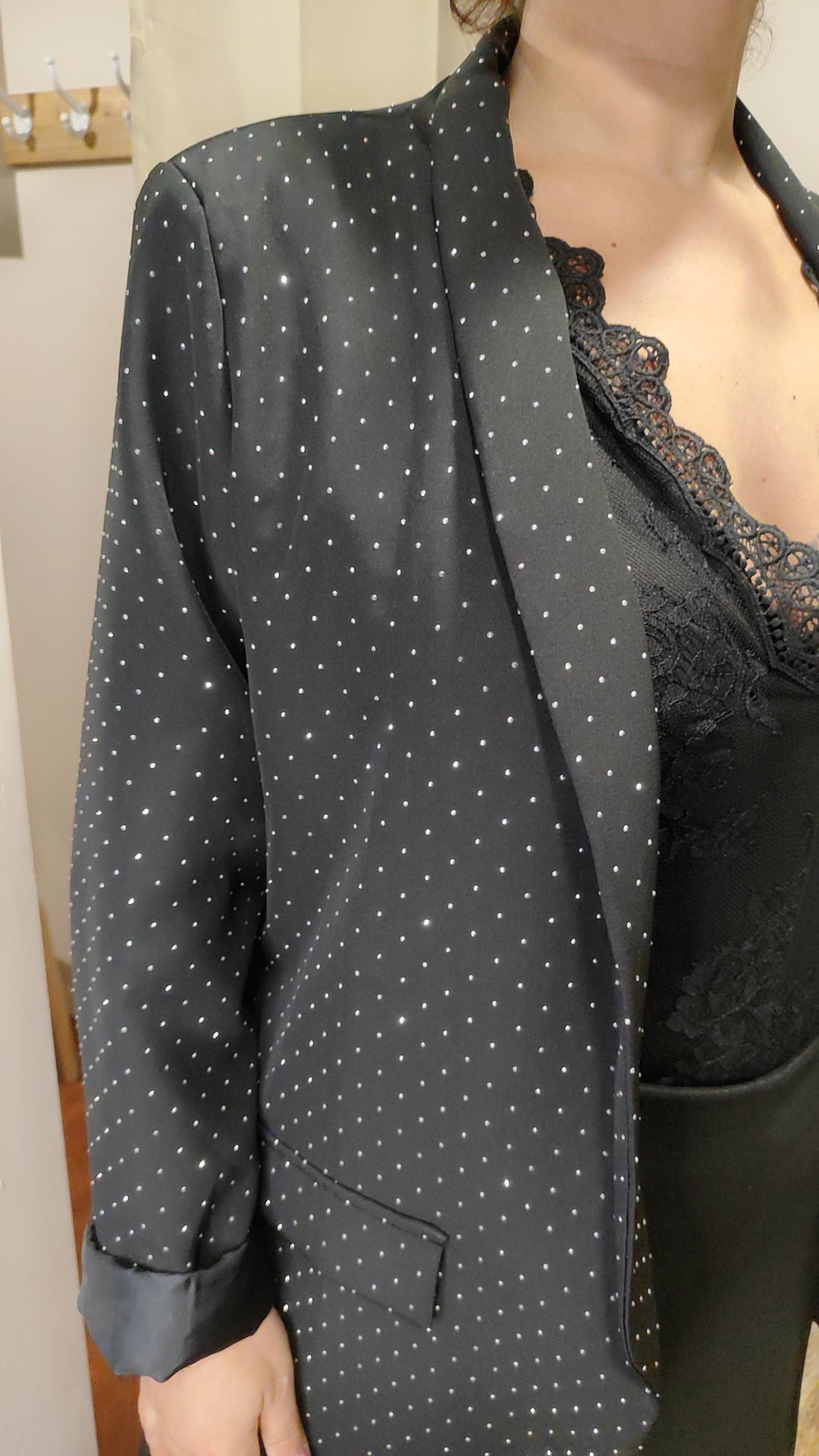 Blazer noir paillette