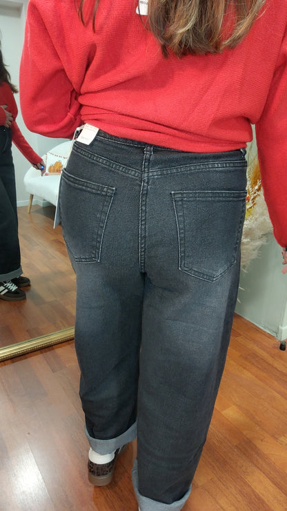 Jean gris barrel