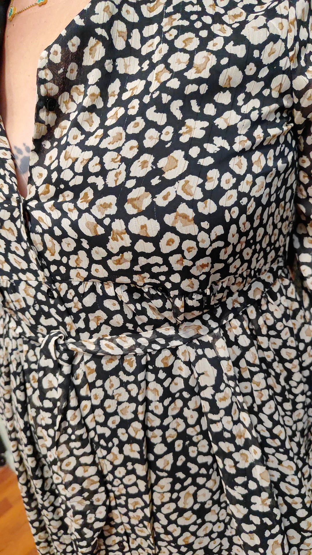 Robe longue boutonnée léo