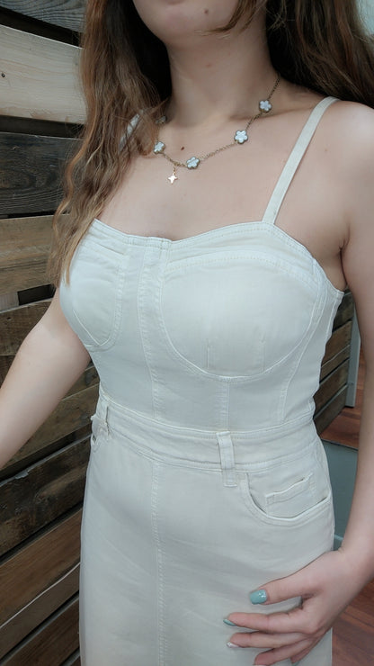 Robe jean écru