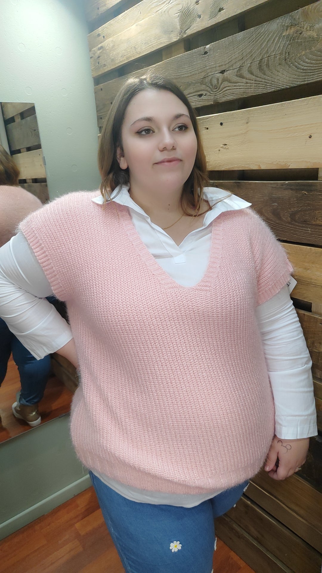 Pull sans manches brillant