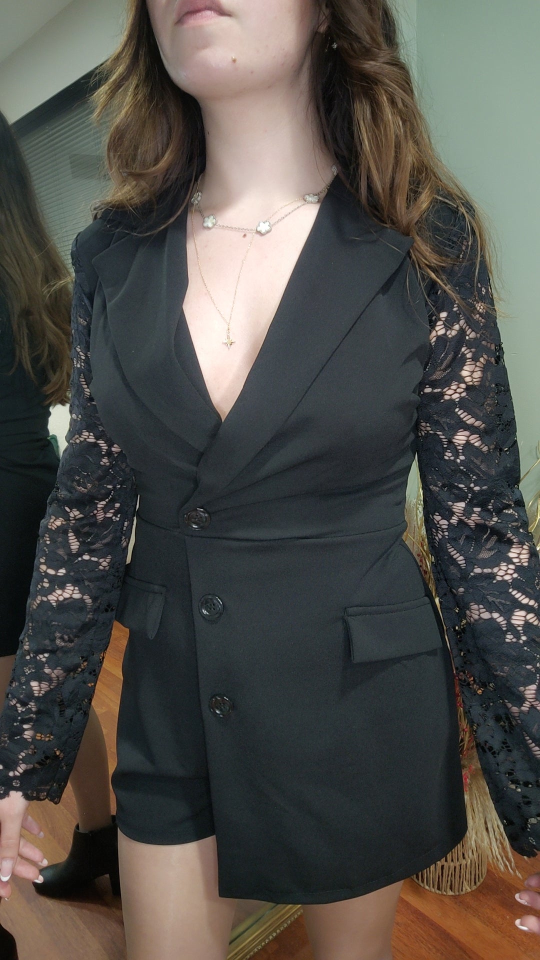 Combi-short dentelle