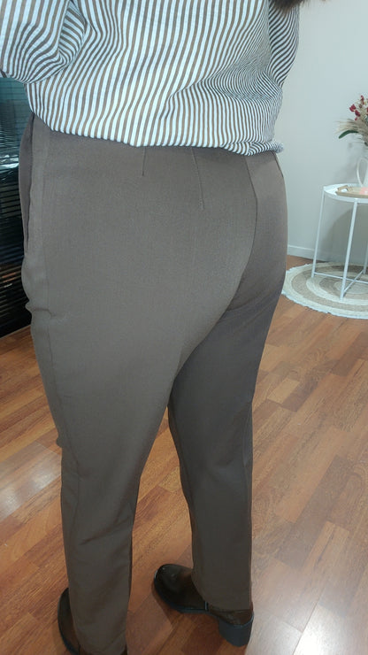Pantalon taille haute cintré