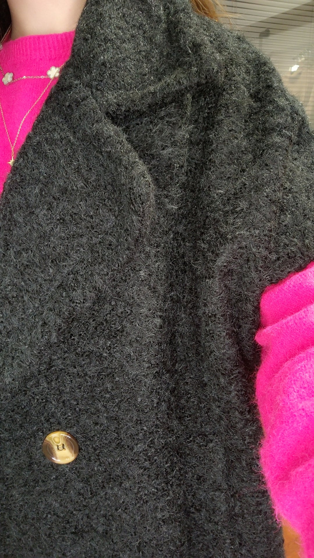 Poncho oversize laine bouillie (différents coloris)