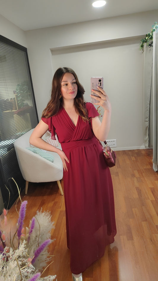 Robe cérémonie Audrey bordeaux