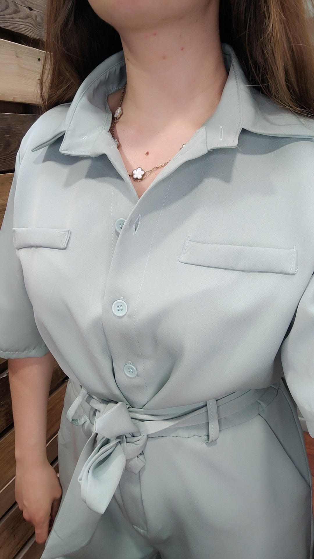 Combinaison officier vert d'eau ou beige