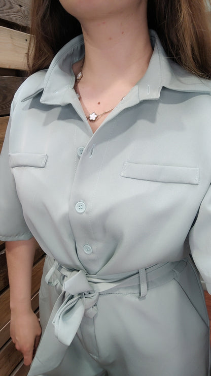 Combinaison officier vert d'eau ou beige