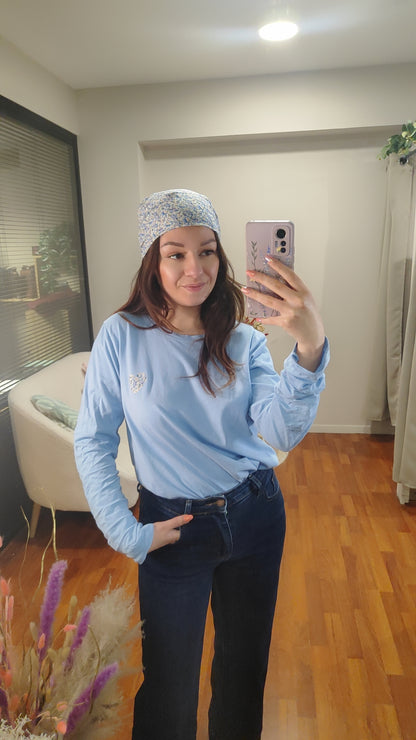 Top manches longues avec foulard