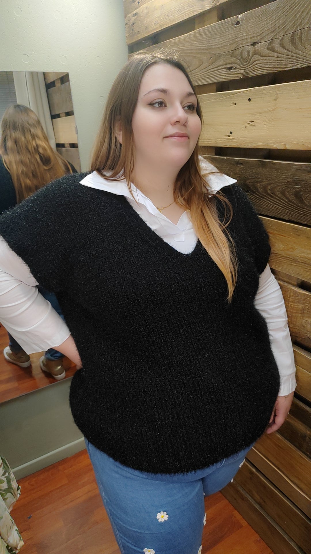 Pull sans manches brillant